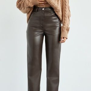 Aritzia Melina Pants (short, rich mocha brown)